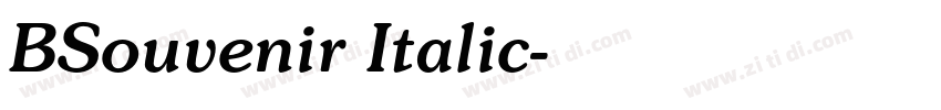 BSouvenir Italic字体转换